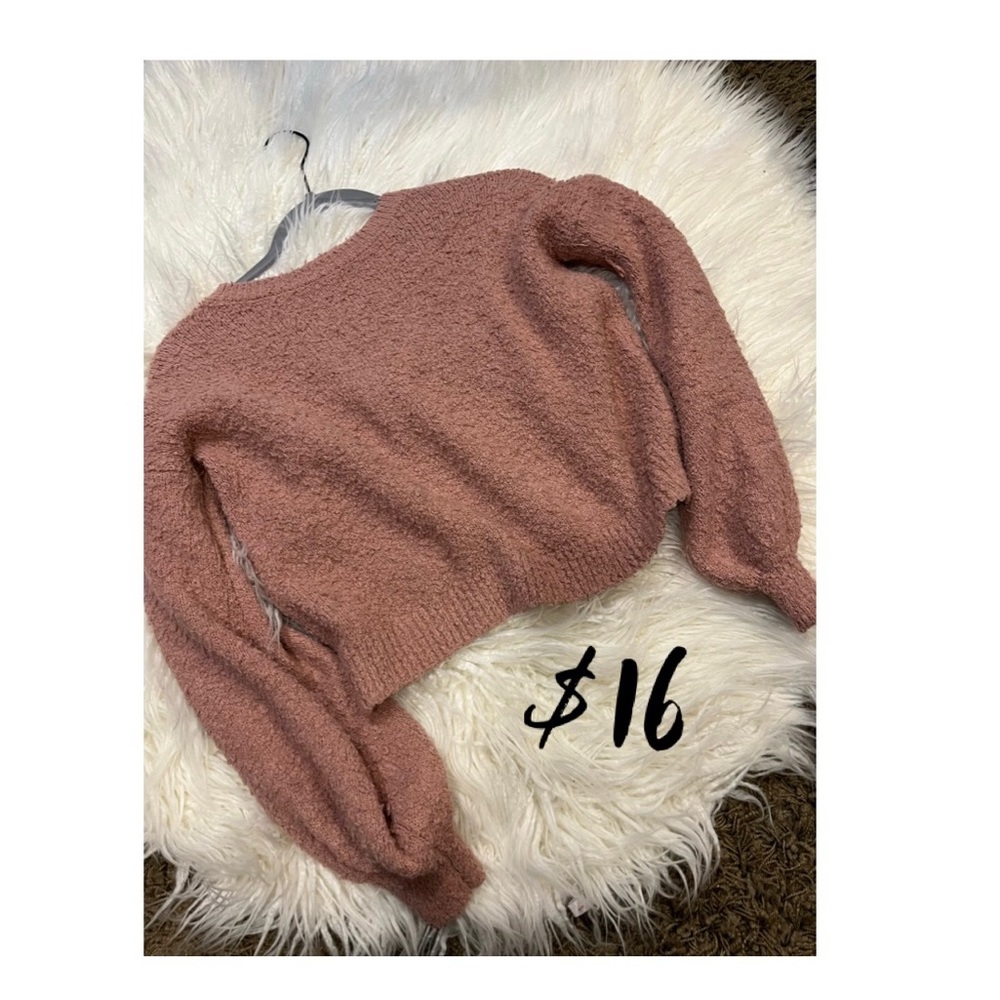 Blush Pink ~ fuzzy sweater 💕